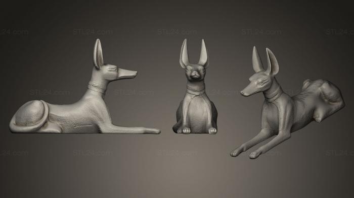 Статуэтки животных (Собака, STKJ_0036) 3D модель для ЧПУ станка